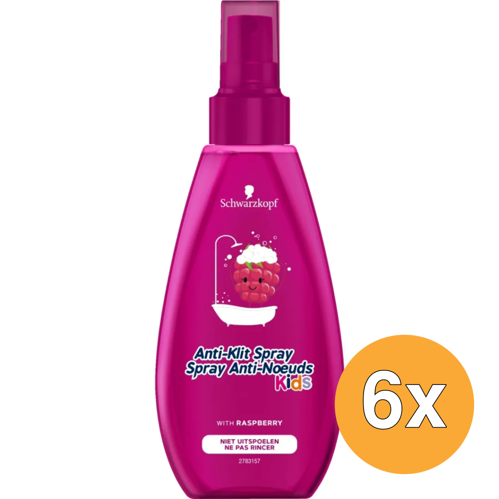 6x Schwarzkopf Kids Girls Anti-Klit Spray (150 ml)
