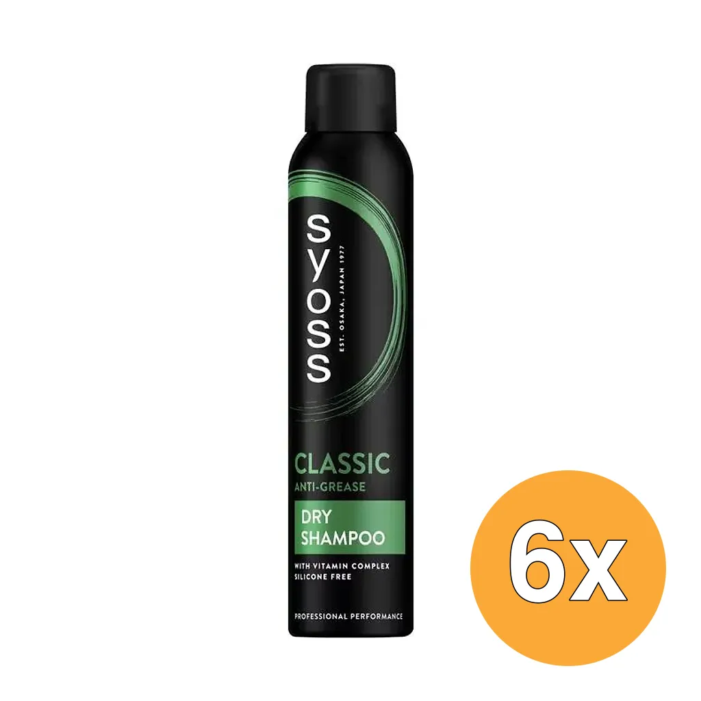 6x Syoss Droogshampoo Anti Greas (200 ml)