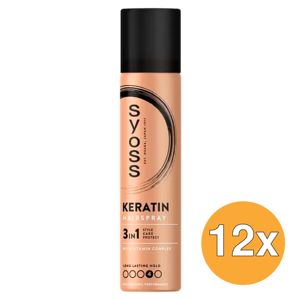 12x Syoss Hairspray Keratin (75 ml)