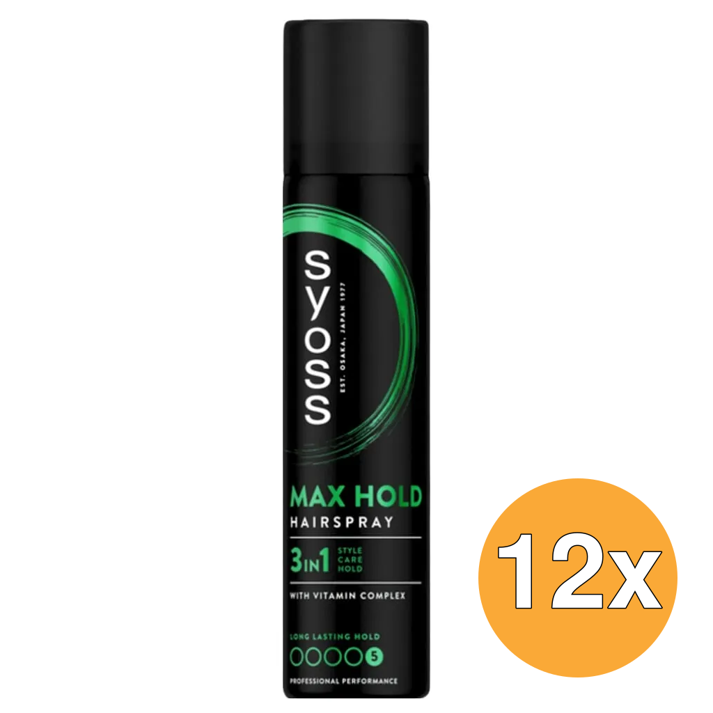 12x Syoss Hairspray Max Hold (75 ml)