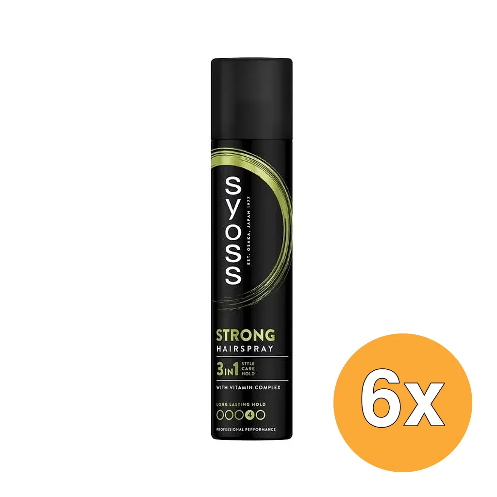 6x Syoss Haarspray Strong Hold (300 ml)