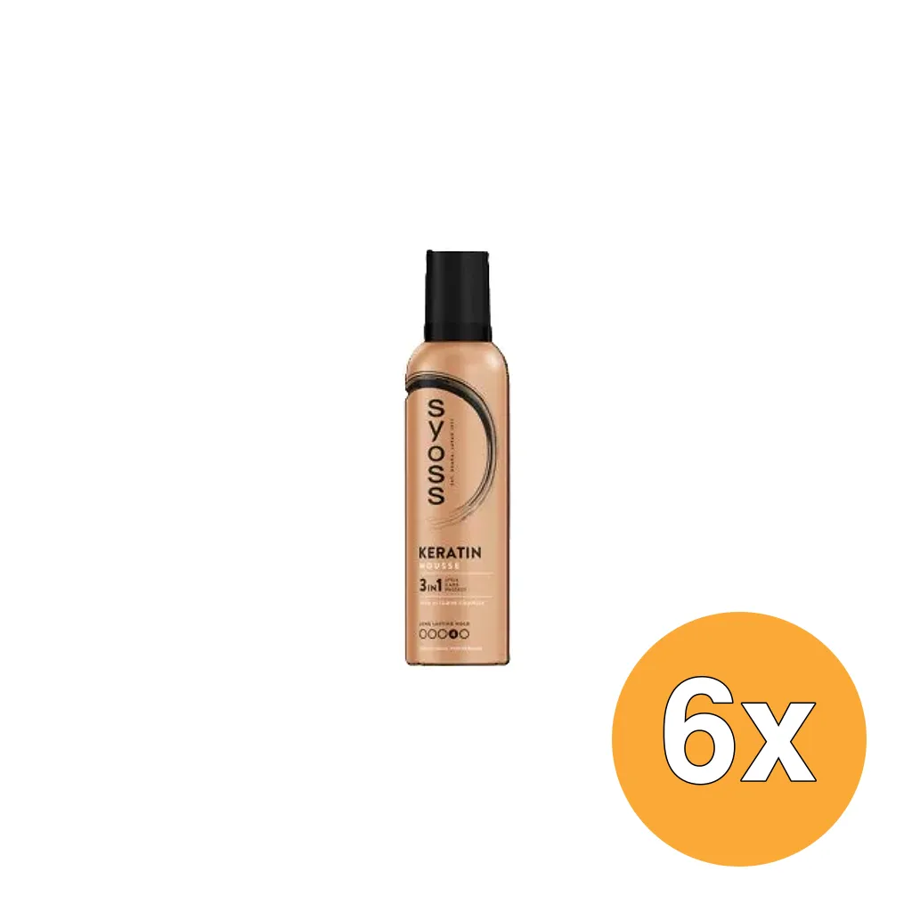 6x Syoss Mousse Keratin (250 ml)