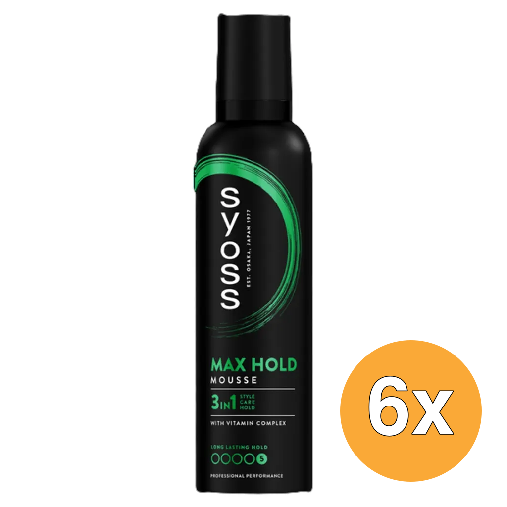 6x Syoss Mousse Max Hold (250 ml)