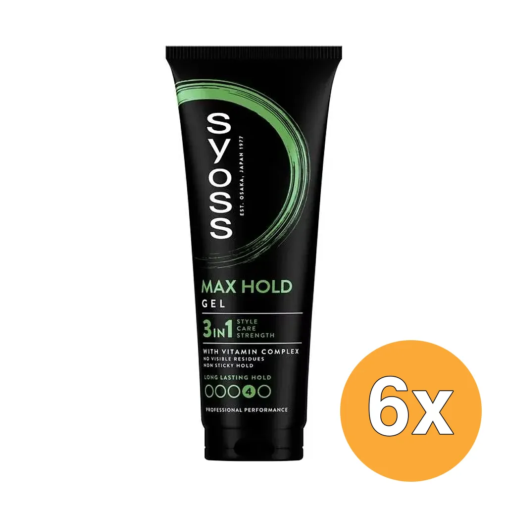 6x Syoss Gel Max Hold (250 ml)