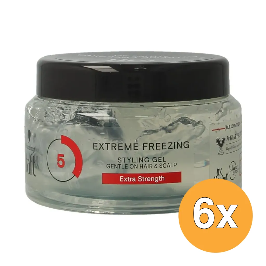 6x Taft Freezing Gel Extreme Pot (250 ml)