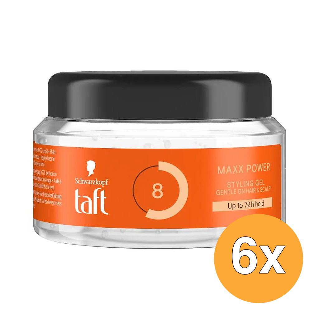 6x Taft Maxx Power Gel Pot (250 ml)