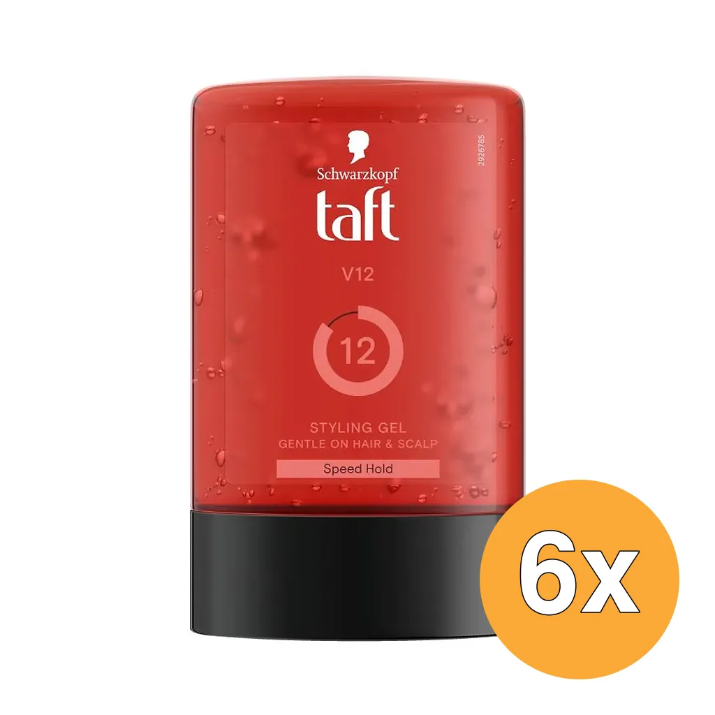 6x Taft V12 Power Gel Tottle (300 ml)