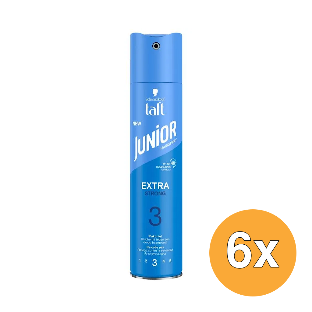 6x Junior Hairspray Extra Strong (250 ml)