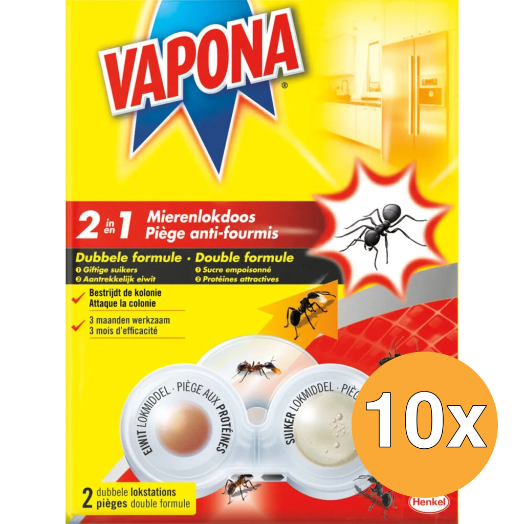 10x Vapona Mierenlokdoos Dubbel (2 stuks)