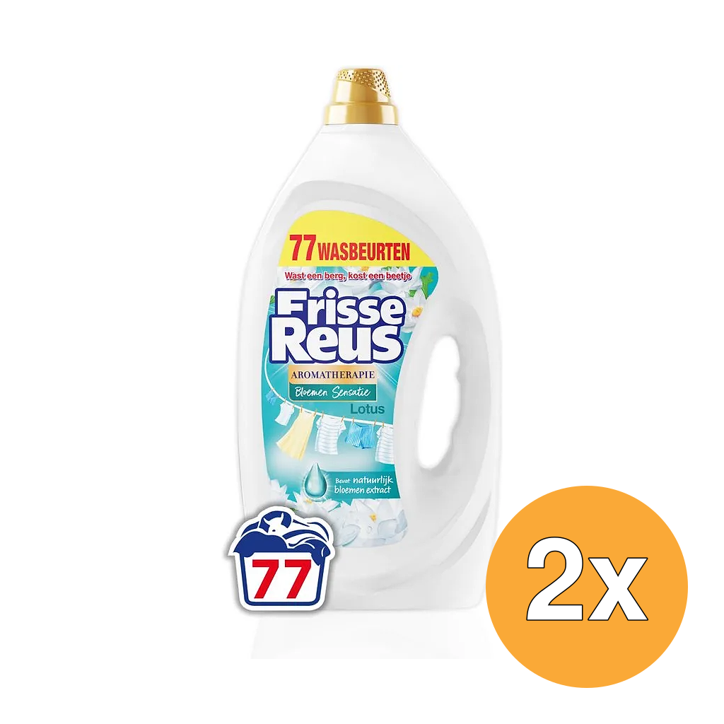2x Frisse Reus Wasmiddel Gel Lotus (3465 ml)
