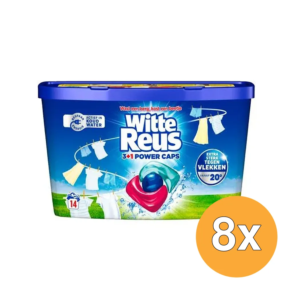 8x Witte Reus 3+1 Power Caps (14 stuks)