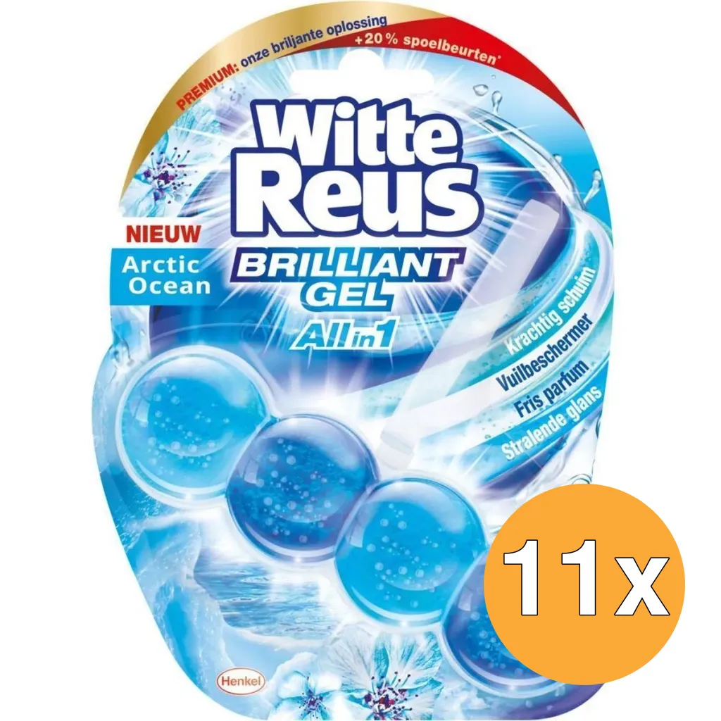 11x Witte Reus Toiletblok Brilliant Gel Arctic Ocean (42 gr)