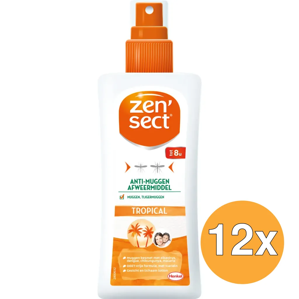 12x Zensect Skin protect lotion tropical (100 ml)