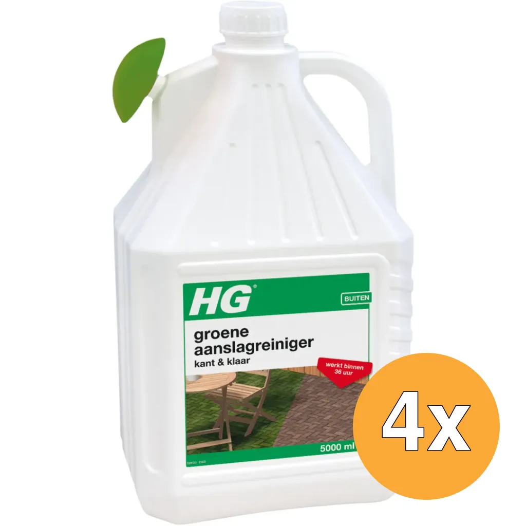 4x HG groene Aanslagreiniger Kant en Klaar (5000 ml)