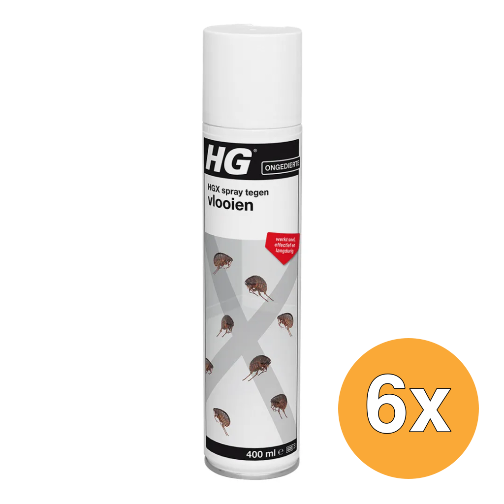 6x HG X Vlooien Spray (400 ml)