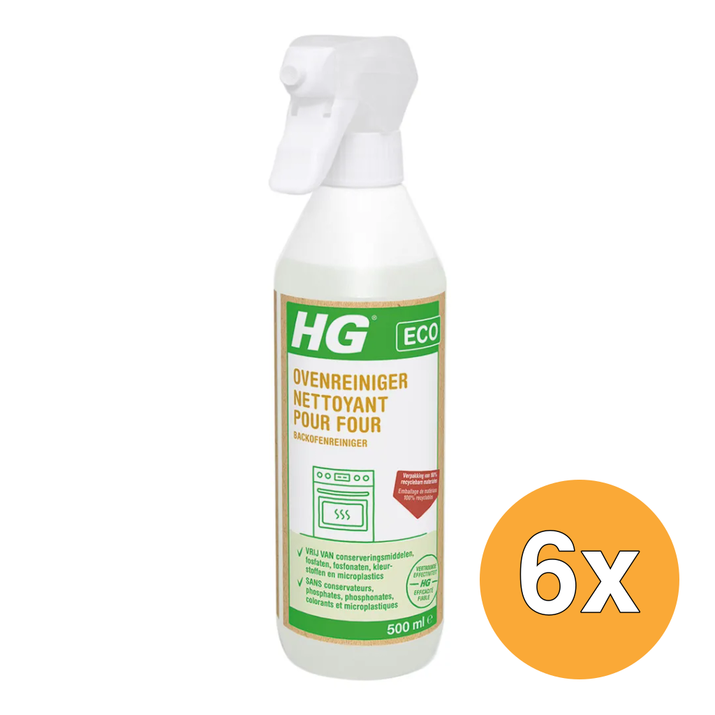 6x HG Eco Ovenreiniger (500 ml)