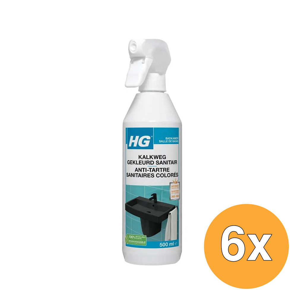6x HG Kalkweg Gekleurd Sanitair (500 ml)
