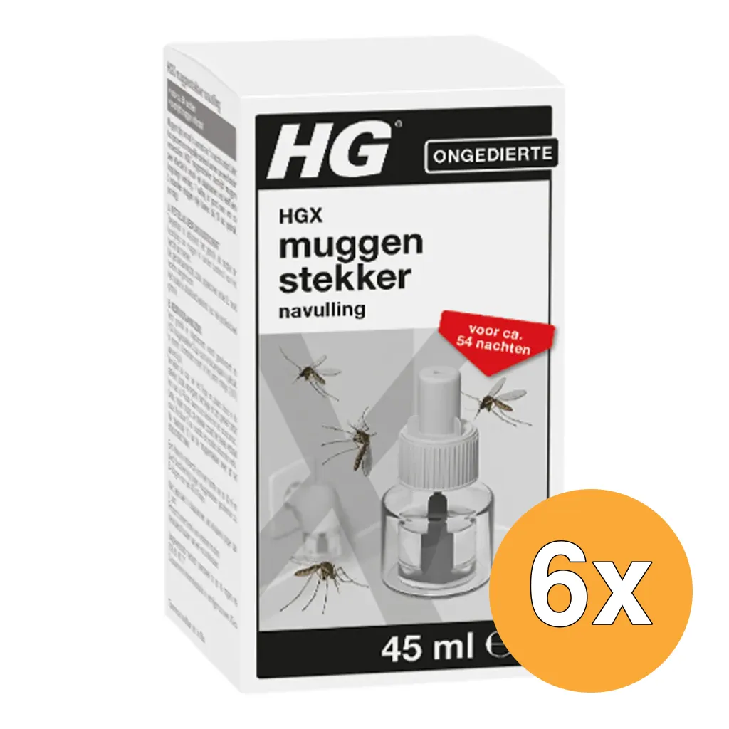 6x HG X Muggenstekker Navulling (1 stuk)