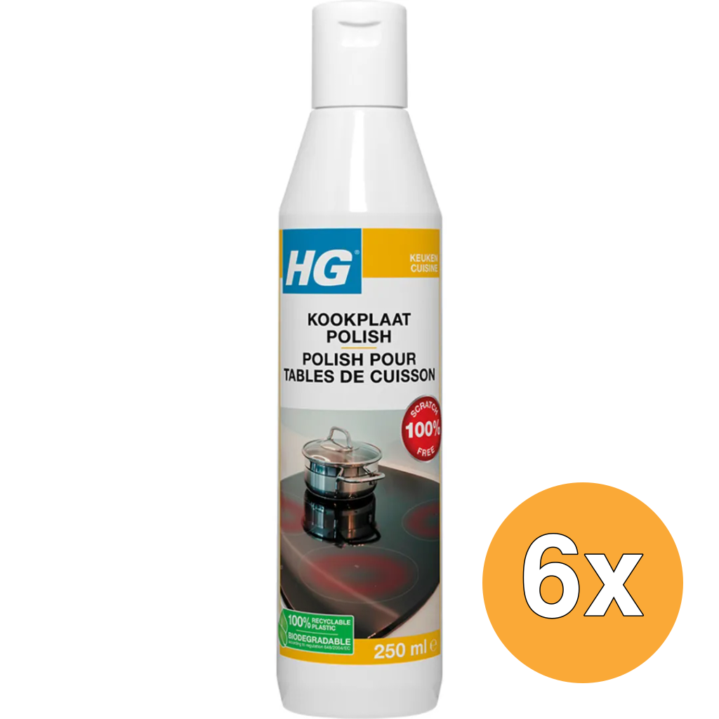 6x HG Kookplaatreiniger (250 ml)