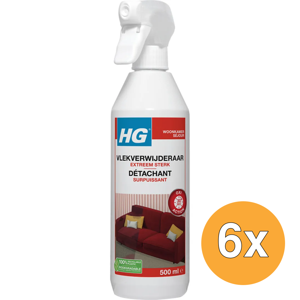 6x HG Vlekverwijderaar Extreem Sterk (500 ml)