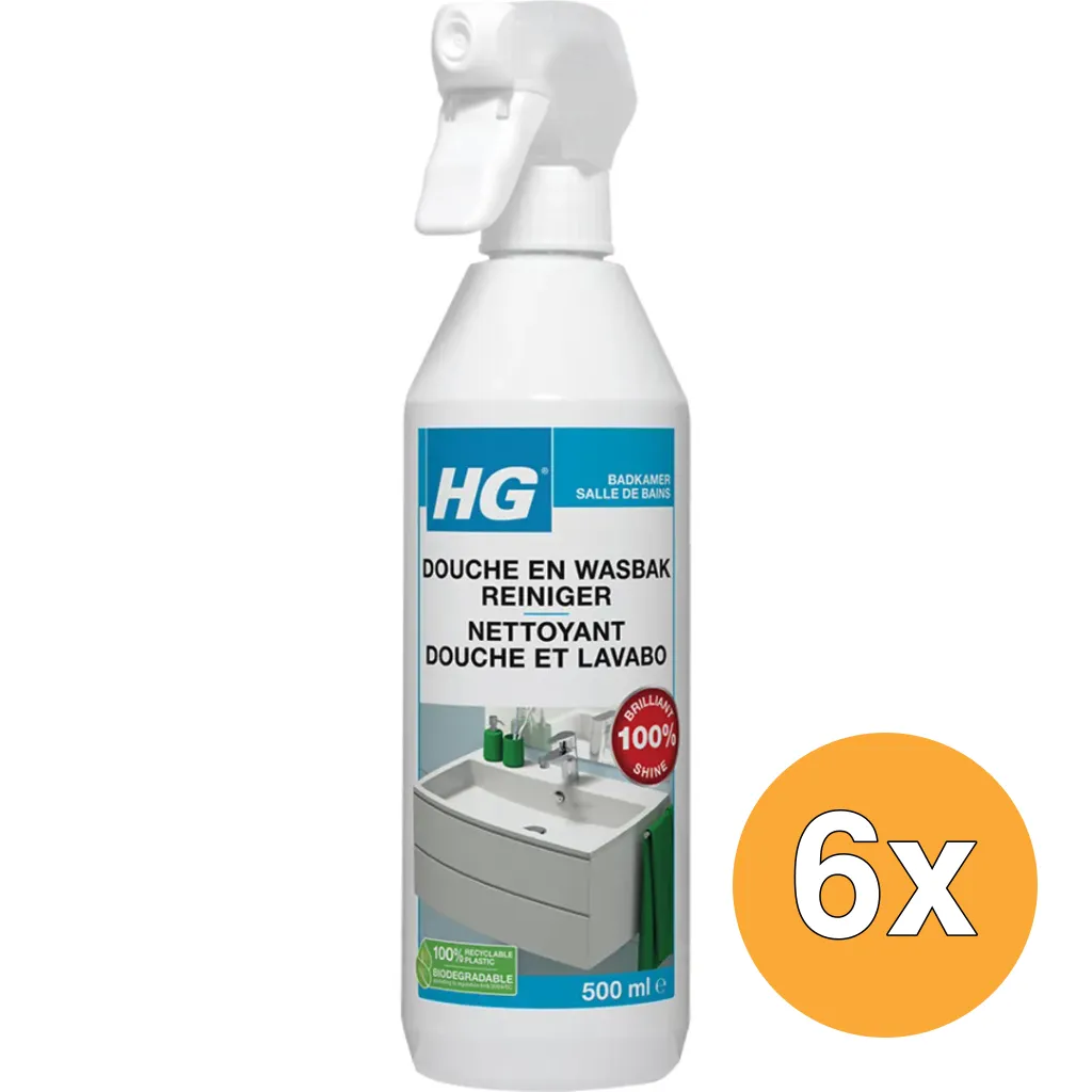 6x HG Badkamerreiniger Alledag (500 ml)