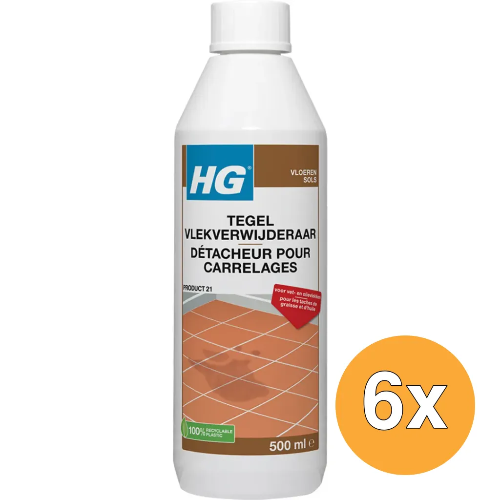 6x HG Tegel Vlekverwijderaar (500 ml)