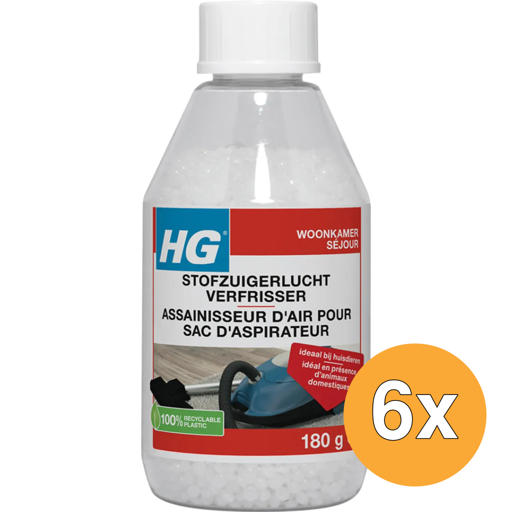 6x HG Stofzuigerlucht Verfrisser (180 gr)