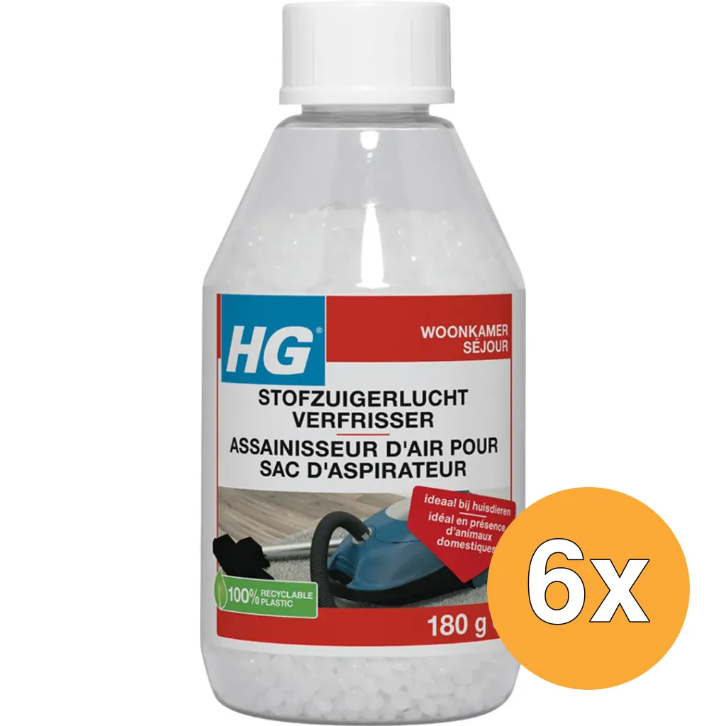 6x HG Stofzuigerlucht Verfrisser (180 gr)