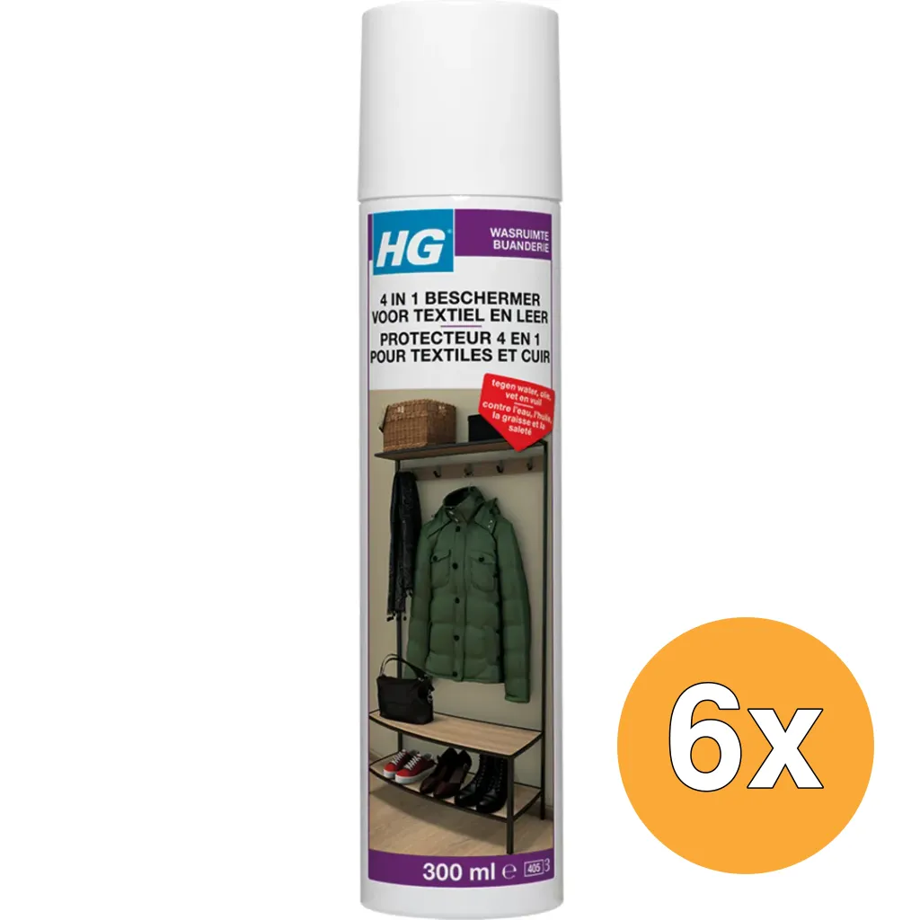 6x HG 4 In 1 Beschermer Voor Textiel (300 ml)