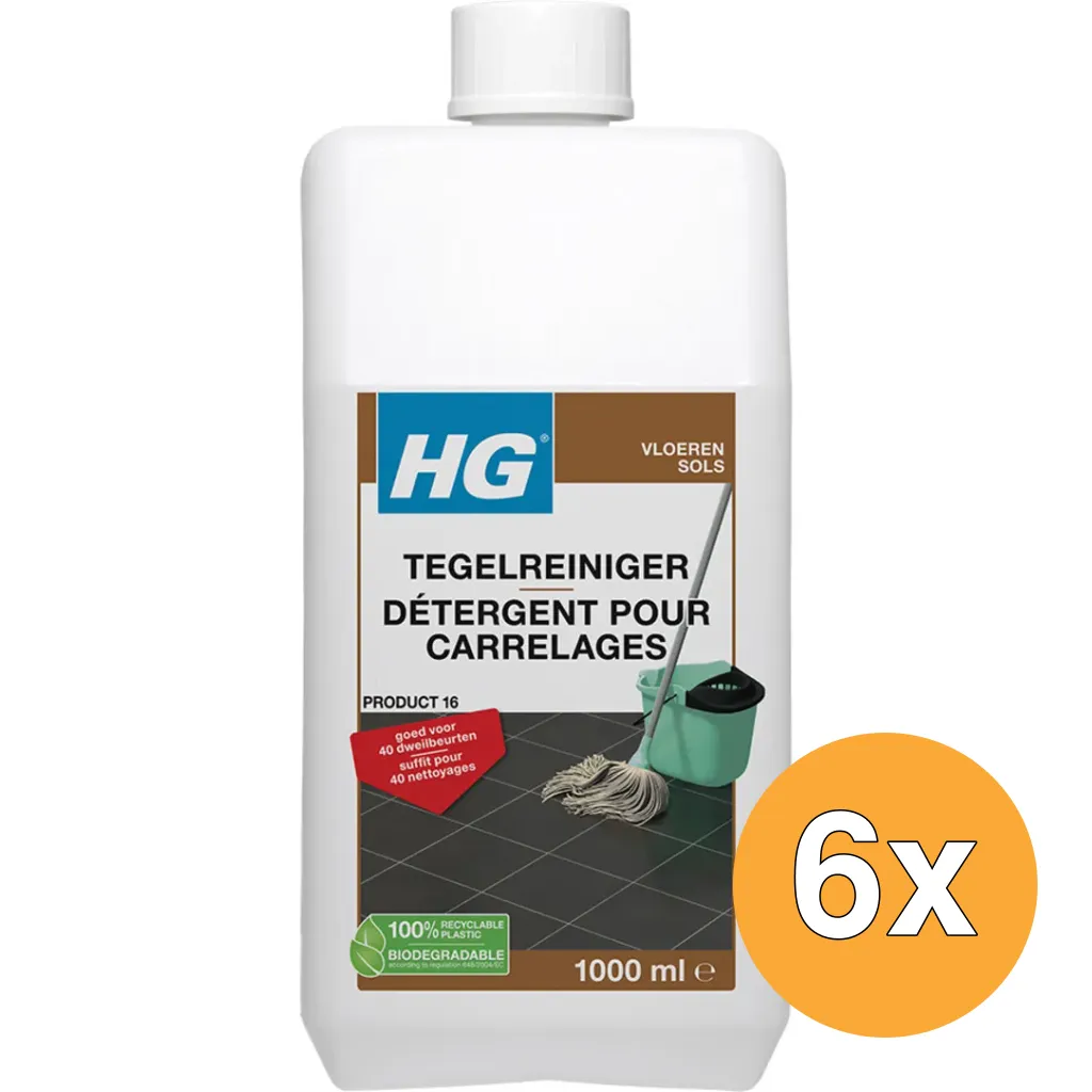 6x HG Tegelreiniger (1000 ml)