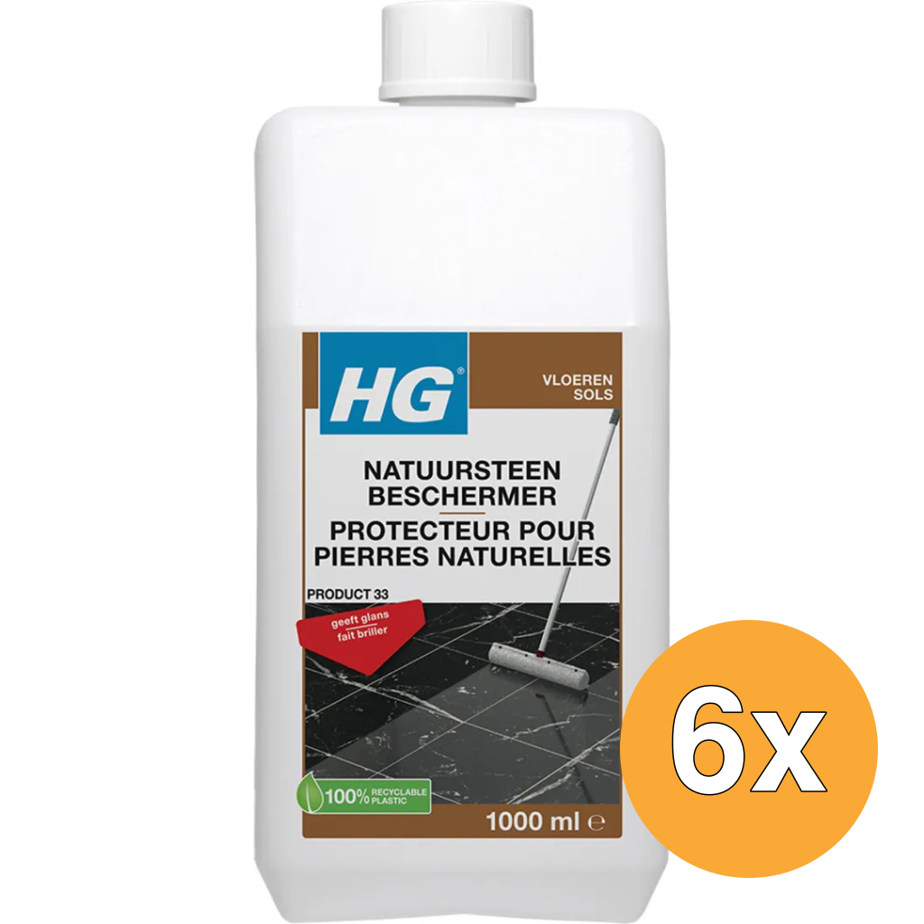 6x HG Natuursteen Beschermer (1000 ml)