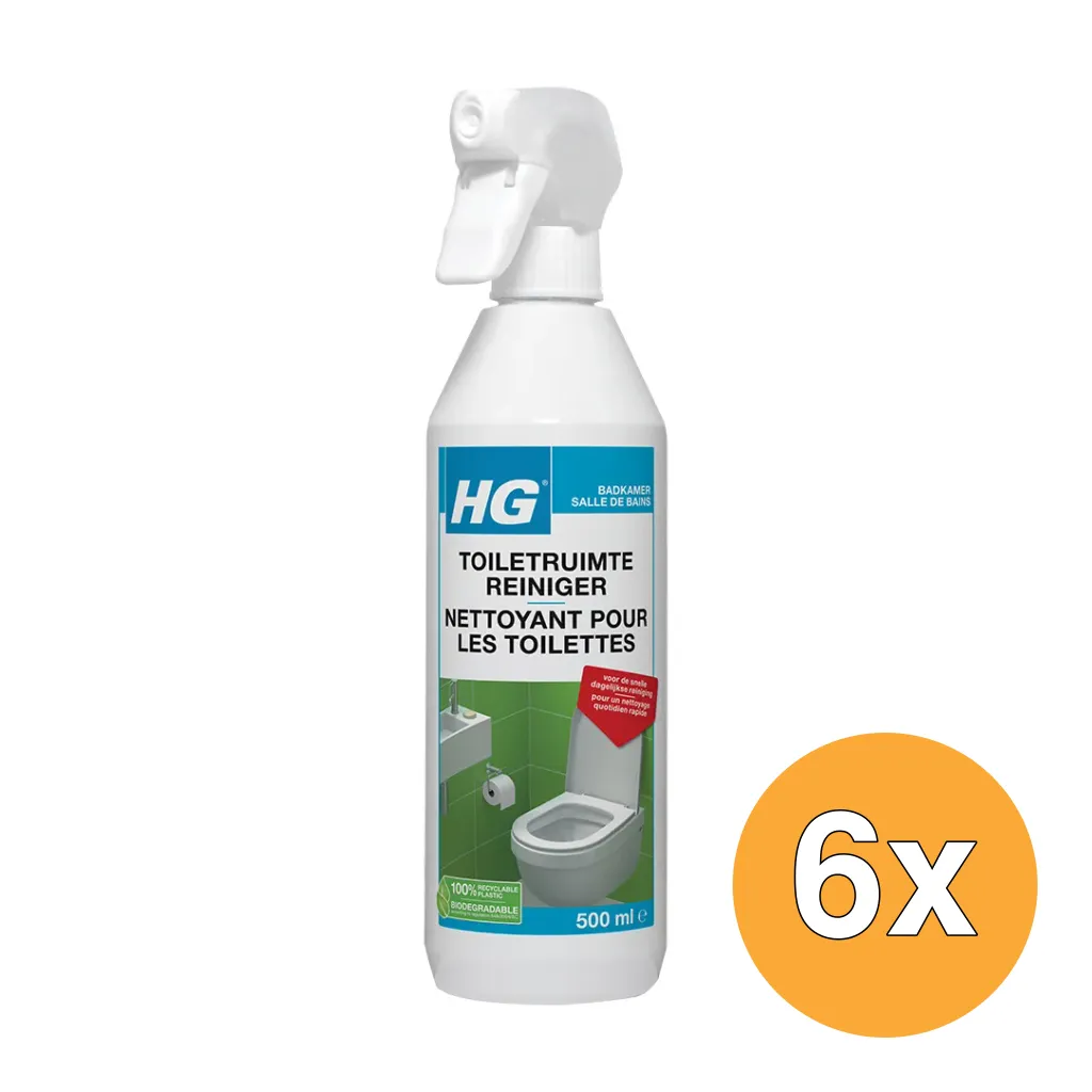 6x HG Toiletruimte Reiniger (500 ml)