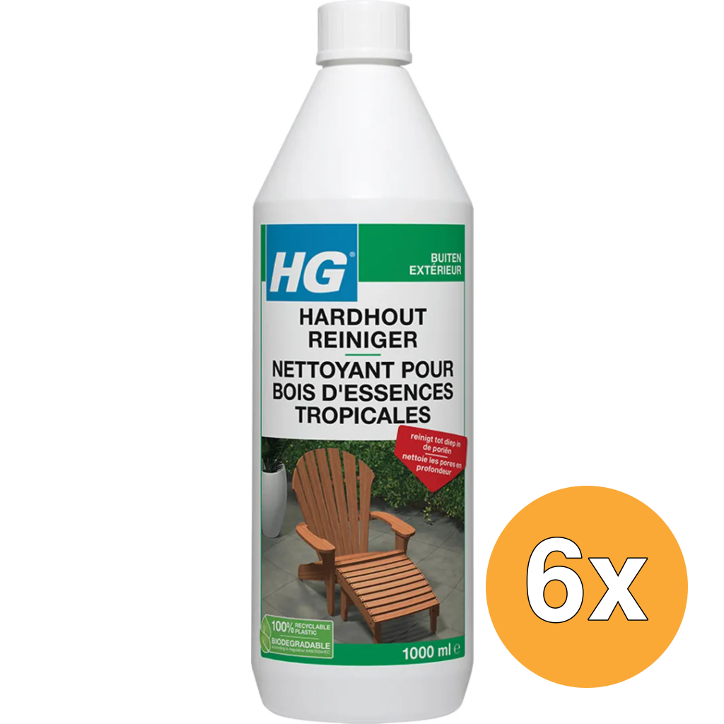 6x HG Hardhout Reiniger (1000 ml)