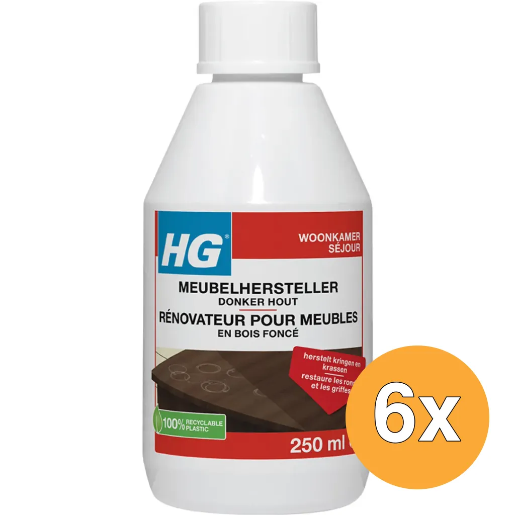 6x HG Meubelhersteller Donker Hout (250 ml)