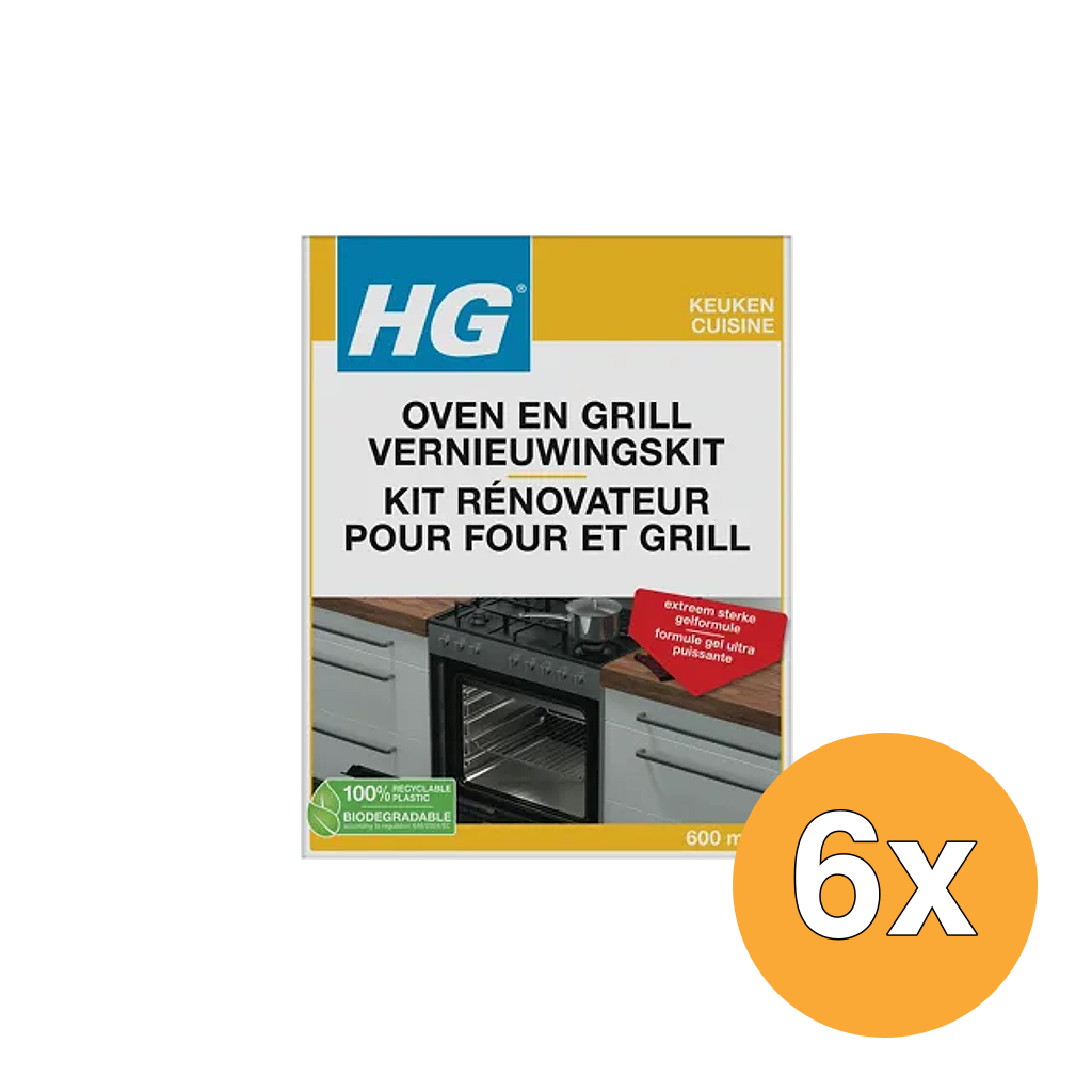 6x HG Oven En Grill Vernieuwingskit (500 ml)