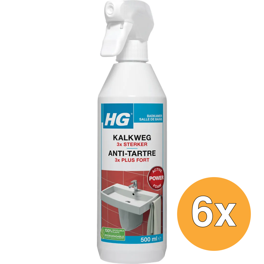 6x HG Kalkweg Schuimspray 3X Sterker (500 ml)