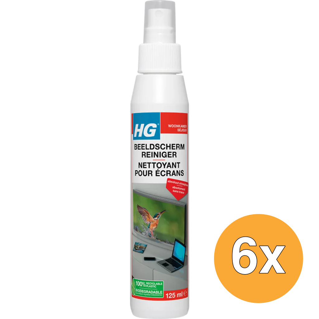 6x HG Beeldschermreiniger (125 ml)