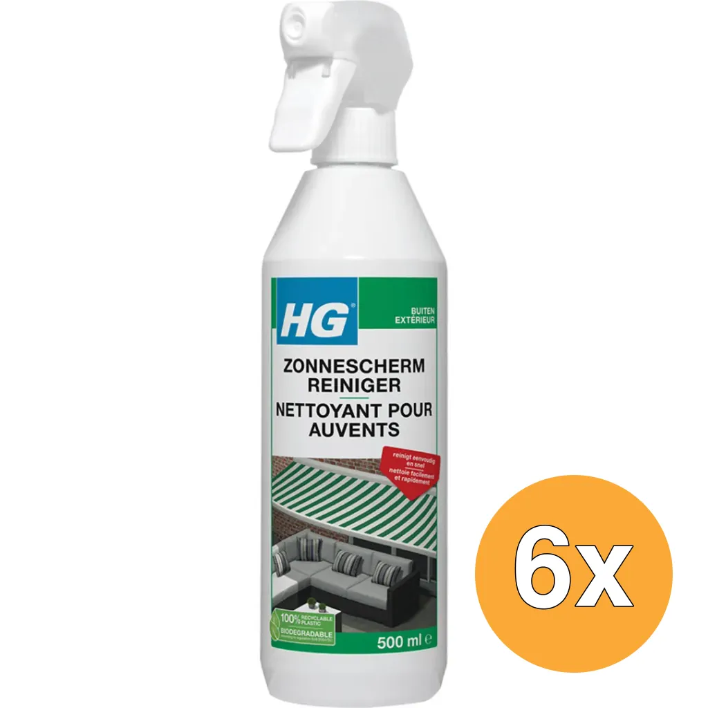 6x HG Zonneschermreiniger (500 ml)