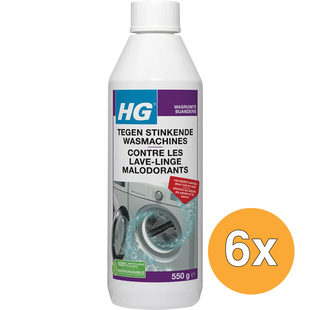 6x HG Tegen Stinkende Wasmachines (550 gr)