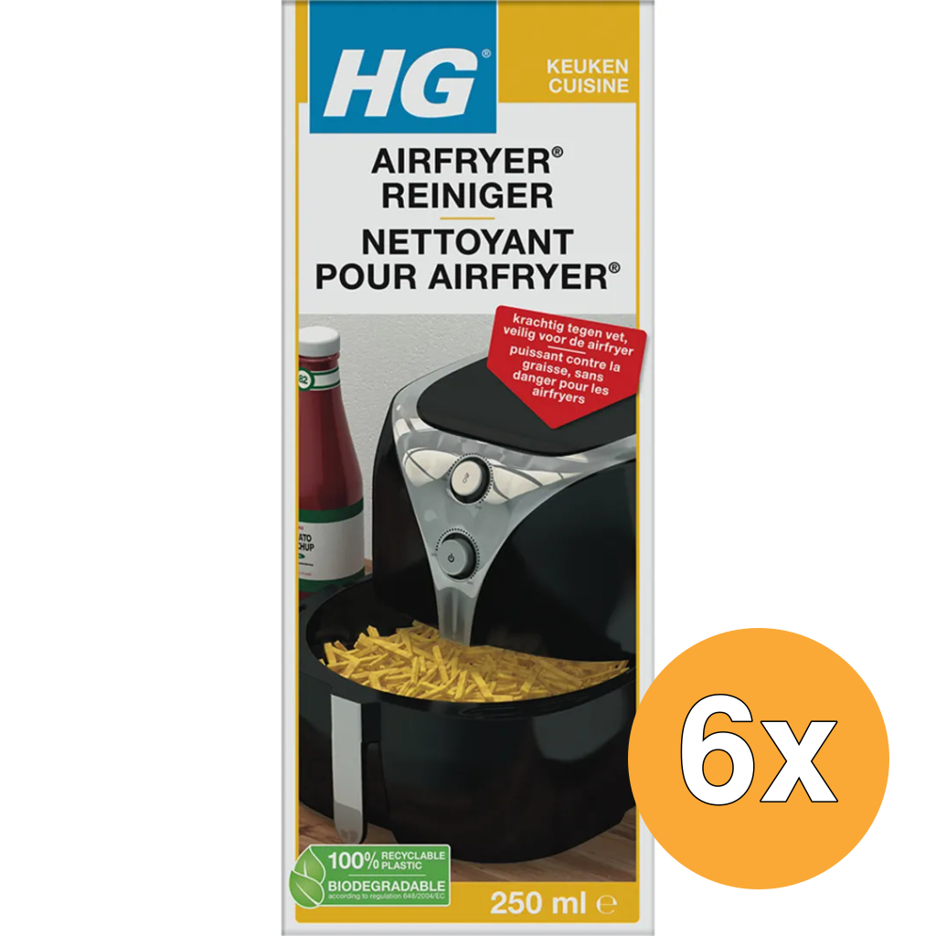 6x HG Airfryer Reiniger (250 ml)