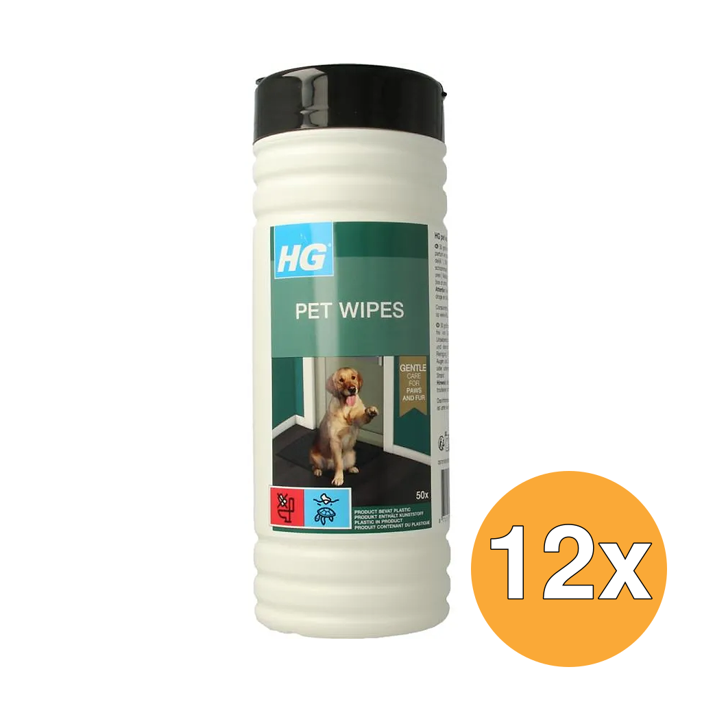 12x HG Pet Wipes (50 stuks)