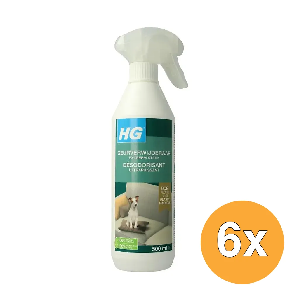 6x HG Geurverwijderaar Extreem Sterk Hond (500 ml)
