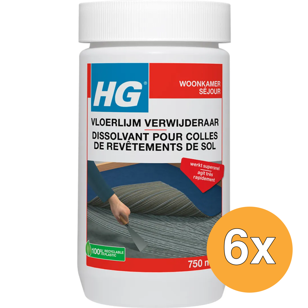 6x HG Vloerlijmverwijderaar (750 ml)