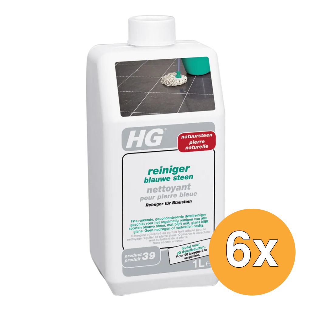 6x HG Blauwe Steen Vloerreiniger (1000 ml)