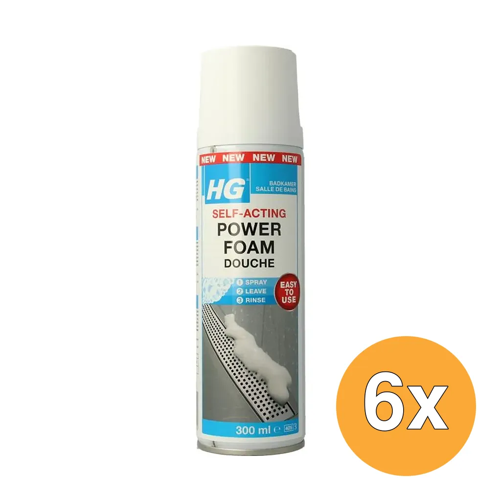 6x HG Power Foam Douche (300 ml)