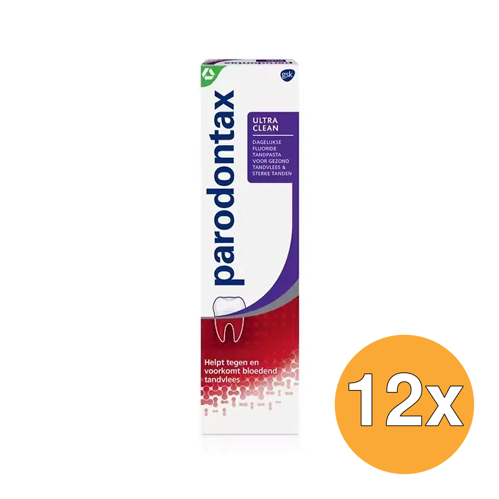 12x Parodontax Tandpasta Ultra Clean (75 ml)