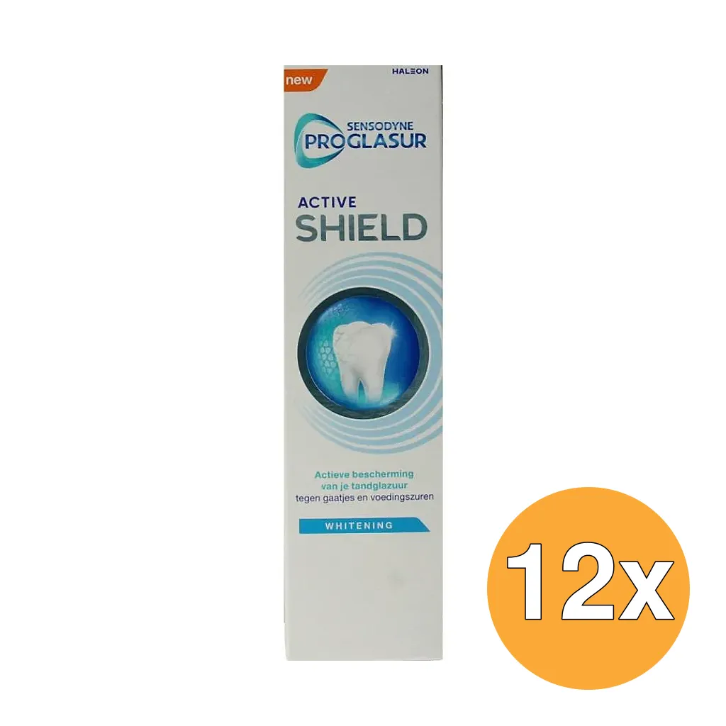 12x Sensodyne Proglasur Active Shield Whiten Ing (75 ml)