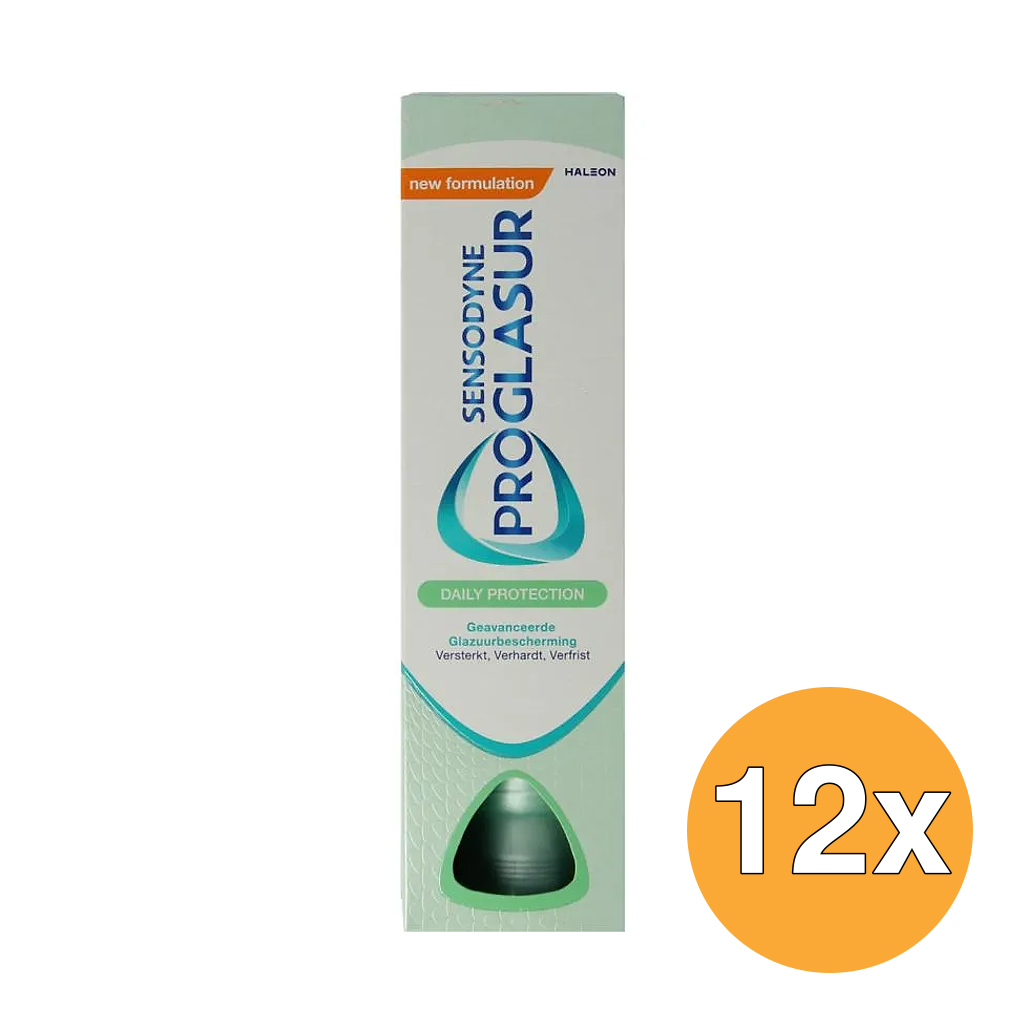 12x Sensodyne Tandpasta Proglasur Daily Protection (75 ml)