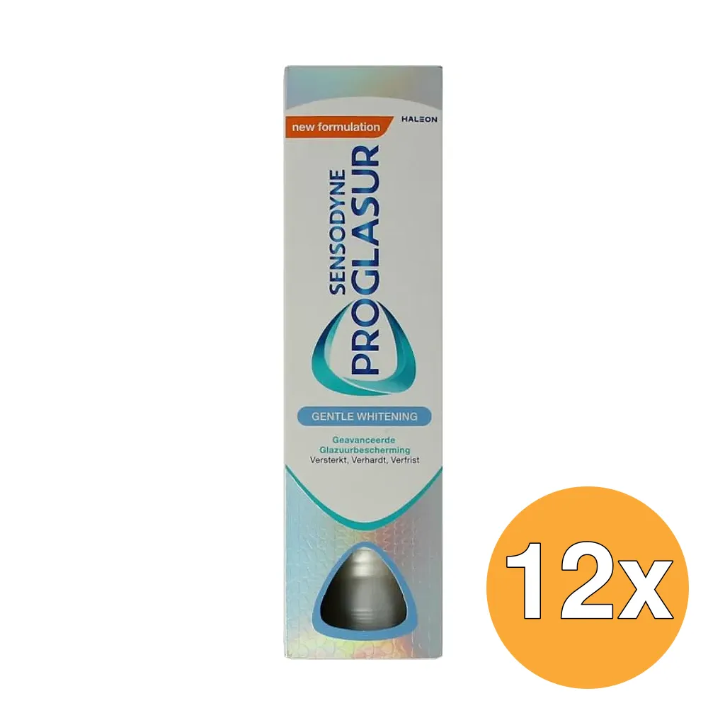 12x Sensodyne Tandpasta Proglasur Gentle White (75 ml)