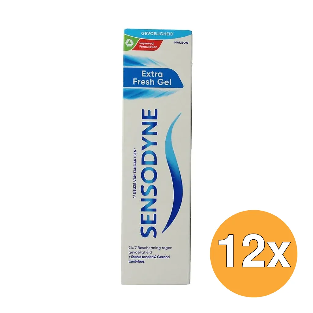 12x Sensodyne Tandpasta Extra Fresh Gel (75 ml)